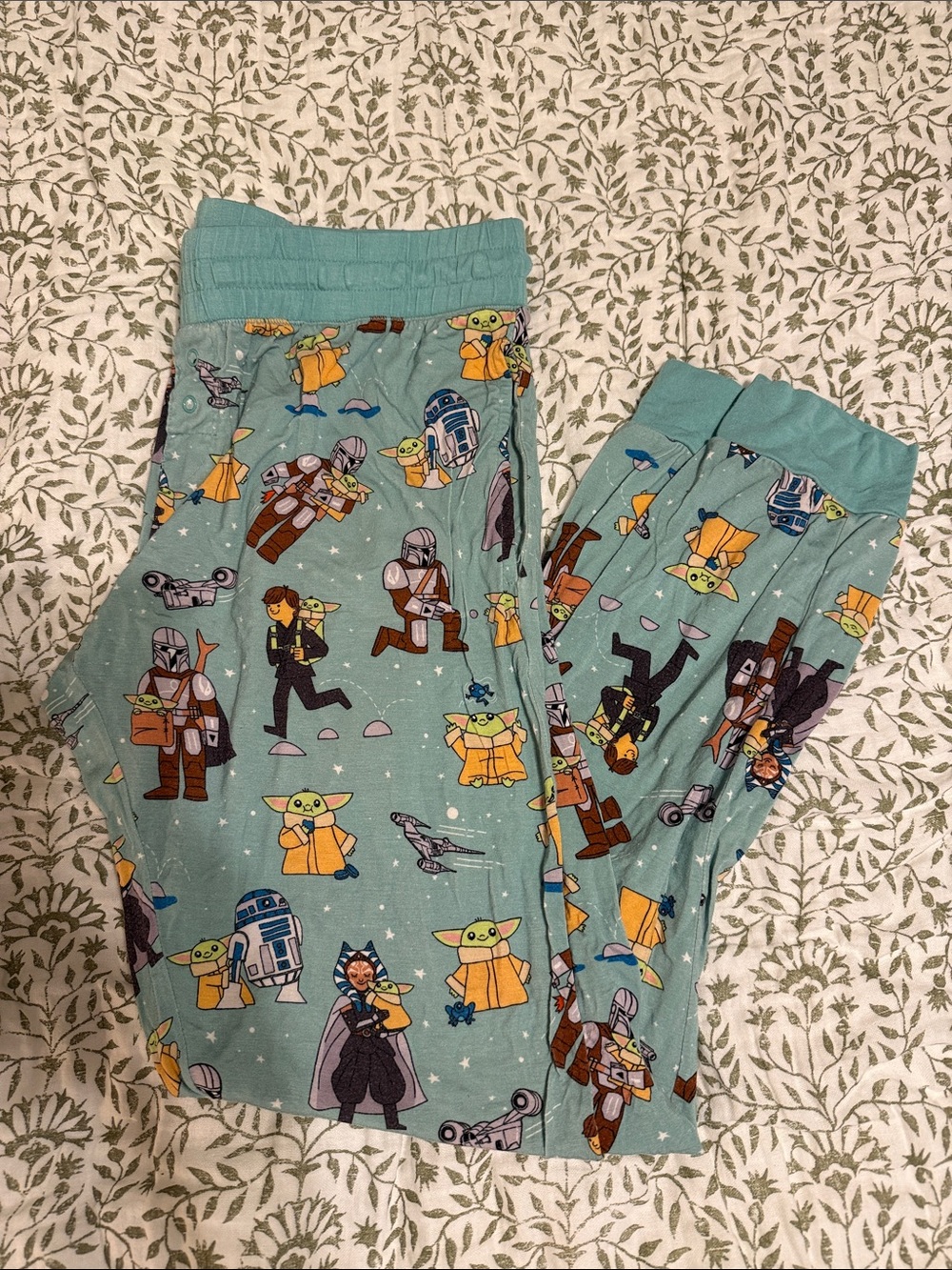 Little Sleepies Teal Green Star Wars Character Women’s Pajama Pants